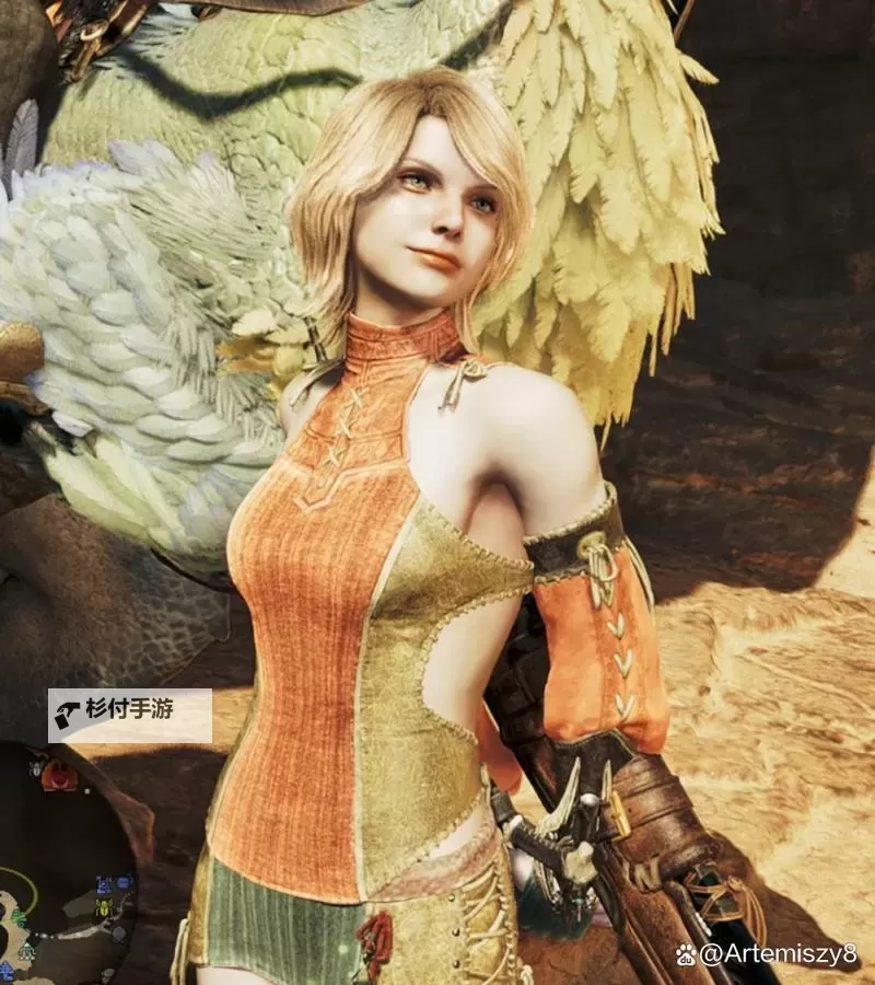 《怪物猎人荒野》金发美女捏脸分享图1