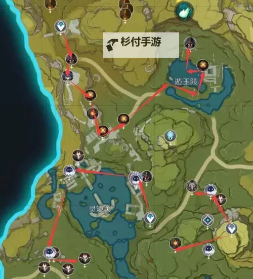 《原神》2.4版精英怪上限讨伐路线图图1