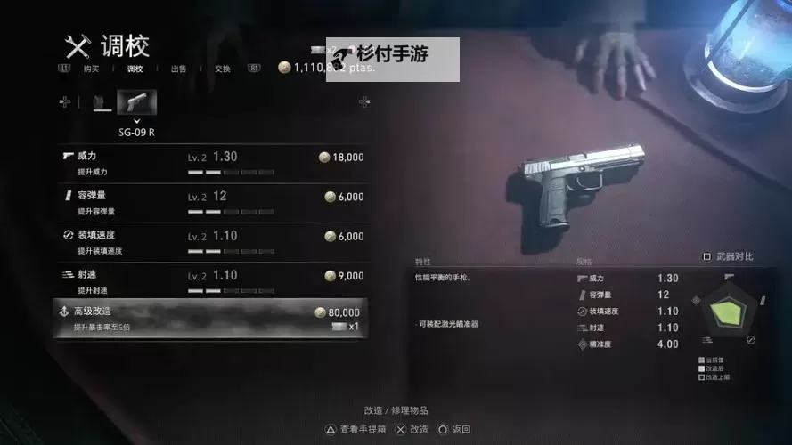 《生化危机4重制版》全武器终极改造数据整理图1