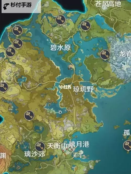 《原神》璃月地区地灵龛位置图示图1