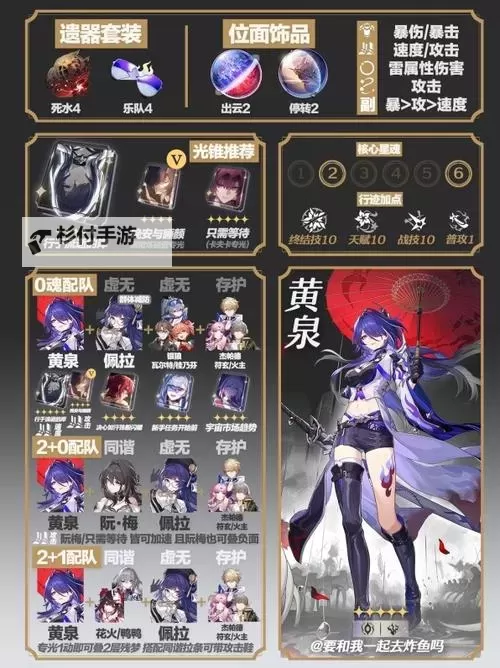 《崩坏星穹铁道》2.6黄泉全面培养指南 黄泉出装分析与配队推荐图1